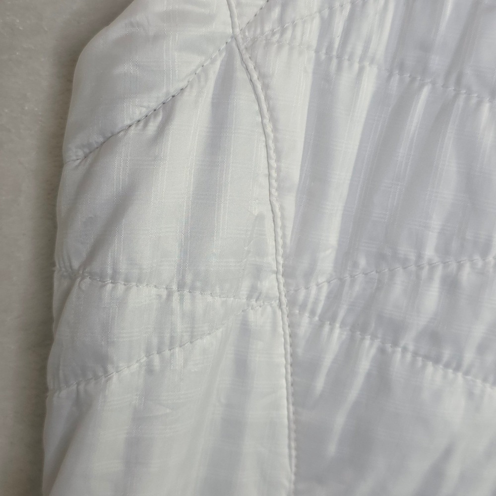 Columbia Omni-Heat White Quilted Puffer Vest Womens Medium Full Zip Insulated - Picture 10 of 16